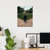 Graduierungsparty Begrüßungszeichen mit Foto Poster (Heimbüro)