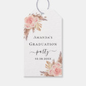 Graduierungsparty Blush Pampas Gras Boho vielen Da Geschenkanhänger (Vorderseite)