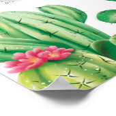 Graduierungsparty Cactus Fiesta Stand Frame Poster (Ecke)