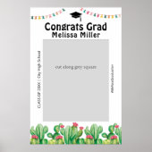 Graduierungsparty Cactus Fiesta Stand Frame Poster (Vorne)