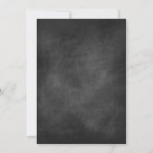 Graduierungsparty - Chalkboard Schwarz-weiß Einladung (Rückseite)