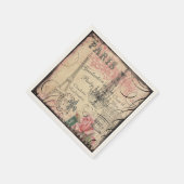 Graduierungsparty Chic Eiffelturm & Chandelier Serviette (Ecke)