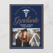 Graduierungsparty der Blue Medical School Foto Ankündigungspostkarte (Vorderseite)