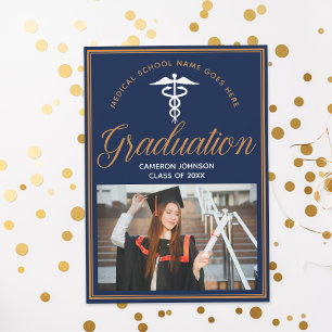 Graduierungsparty der Blue Medical School Foto Einladung