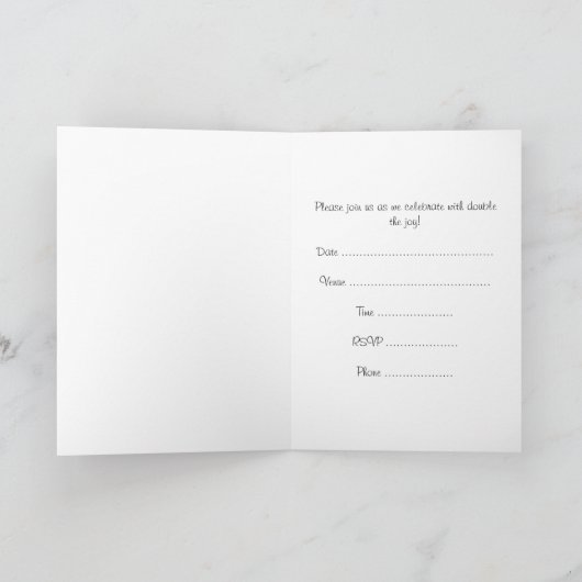 Graduierungsparty Einladung für Zwillinge (Innenseite)