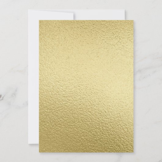 Graduierungsparty Einladung Gold & Schwarz (Rückseite)