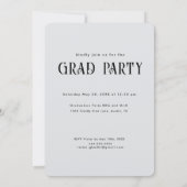 Graduierungsparty Einladung, Minimal Foto Grad Par Einladung (Rückseite)