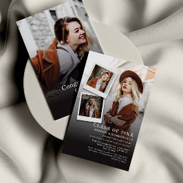 Graduierungsparty Foto Collage Open House Grad Einladung