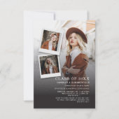 Graduierungsparty Foto Collage Open House Grad Einladung (Vorderseite)