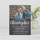 Graduierungsparty-Foto Einladung (Stehend Vorderseite)