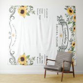 Graduierungsparty Foto Stand Sonnenblumen Tapestry Wandteppich (Beispiel (Horizontal))