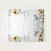 Graduierungsparty Foto Stand Sonnenblumen Tapestry Wandteppich (Vorderseite (Horizontal))