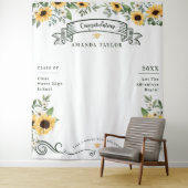 Graduierungsparty Foto Stand Sonnenblumen Tapestry Wandteppich (Beispiel)