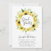 Graduierungsparty für Aquarellblumen Einladung (Vorderseite)