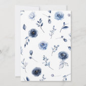 Graduierungsparty für Blaublumen Einladung (Rückseite)