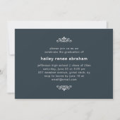 Graduierungsparty für blaues und weißes Foto Einladung (Vorderseite)