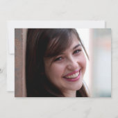 Graduierungsparty für blaues und weißes Foto Einladung (Rückseite)