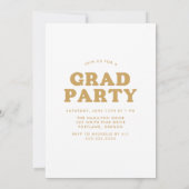 Graduierungsparty für das Arch-Gold-Foto Einladung (Rückseite)