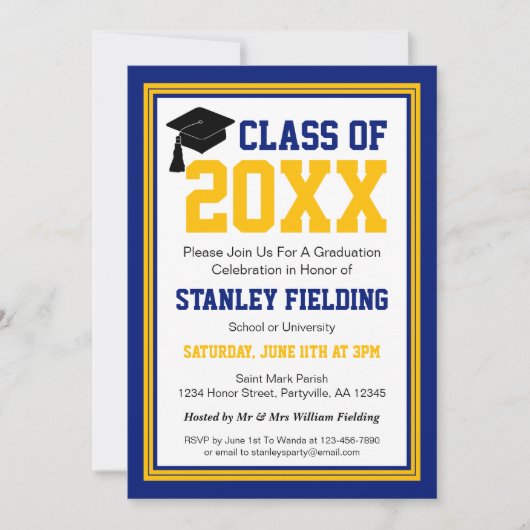 Graduierungsparty für das Foto von Schiffen und Go Einladung (Vorderseite)