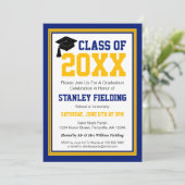 Graduierungsparty für das Foto von Schiffen und Go Einladung (Stehend Vorderseite)