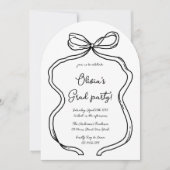 Graduierungsparty für das Foto von Wavy Hand Drawn Einladung (Vorderseite)