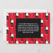 Graduierungsparty für Electric Gitarre Rock Einladung (Rückseite)