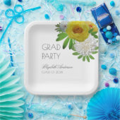 Graduierungsparty für Gelb und Weiß Pappteller (Party)