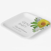 Graduierungsparty für Gelb und Weiß Pappteller (Gewinkelt)