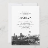 Graduierungsparty für geometrisches Foto Einladung (Rückseite)