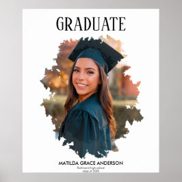 Graduierungsparty für geometrisches Foto Poster