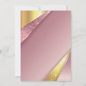 Graduierungsparty - glänzend rosa Satin-Blüh Einladung (Rückseite)