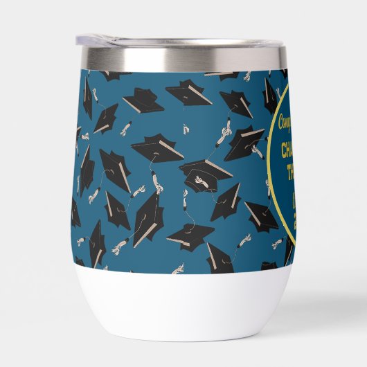 Graduierungsparty Gratulation Blue und Gold (Rechts)