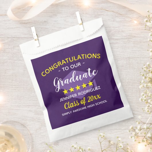 Graduierungsparty gratuliert unserem Absolventen Geschenktütchen (Ausgeschnitten)