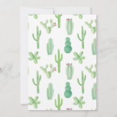 Graduierungsparty lädt Cactus Aquarelldruck ein Einladung (Rückseite)