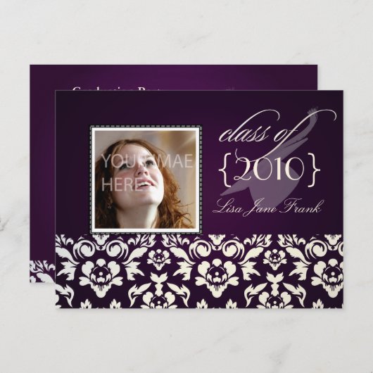 Graduierungsparty lädt Postkarten ein (Vorne/Hinten)