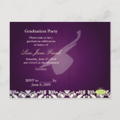 Graduierungsparty lädt Postkarten ein (Rückseite)