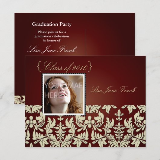 Graduierungsparty lädt Postkarten ein (Vorne/Hinten)