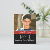 Graduierungsparty lädt Postkarten ein (Stehend Vorderseite)