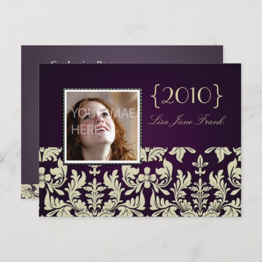 Graduierungsparty lädt Postkarten ein (Vorne/Hinten)