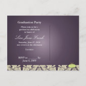 Graduierungsparty lädt Postkarten ein (Rückseite)