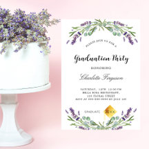 Graduierungsparty Lavendel eucalyptus floral Luxus