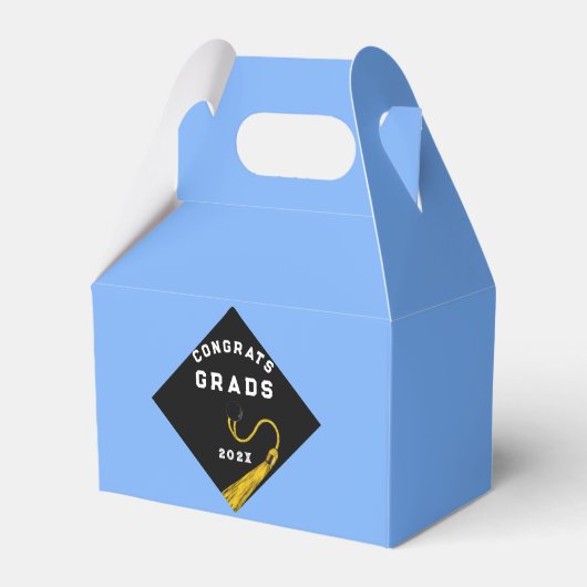Graduierungsparty Light Blue Gevor Box Geschenkschachtel (Vorderseite)