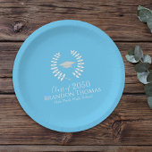 Graduierungsparty Light Blue Personalisiert Pappteller