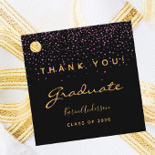Graduierungsparty lila Gold Danke 2025 Geschenkanhänger