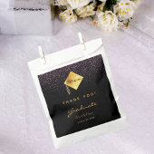 Graduierungsparty lila Gold Danke 2025 Geschenktütchen