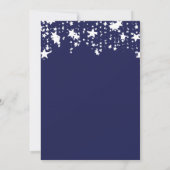 Graduierungsparty Marine blaue weiße Sterne Einladung (Rückseite)