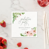 Graduierungsparty mit blühender Wasserfarbe Serviette (Beispiel)