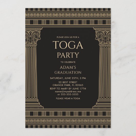 Graduierungsparty mit CUSTOM FARBTempel Einladung (Vorderseite)