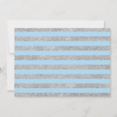 Graduierungsparty mit Foto - Blau Silber Einladung (Rückseite)