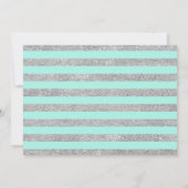 Graduierungsparty mit Foto - Grünes Silber Einladung (Rückseite)